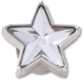 New Silver Gem Sparkle Star