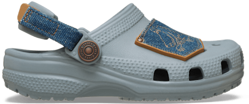 Toddler Classic Denim Adjustable Backstrap Clog - Concrete