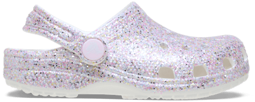 Toddler Classic Fantasy Glitter Clog - White