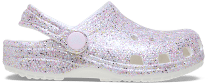 Toddler Classic Fantasy Glitter Clog - White