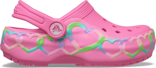 Toddler Classic Heart Lights Clog - Pink Lemonade