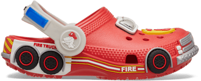 Toddler Classic IAM Fire Truck Lights Backstrap Clog - Flame