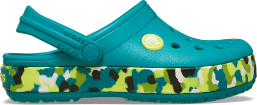 Toddler Crocband Glow Confetti Band Clog - Turbo Teal/Multi