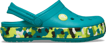Toddler Crocband Glow Confetti Band Clog - Turbo Teal/Multi