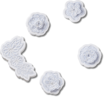 White Elegant Floral 5 Pack