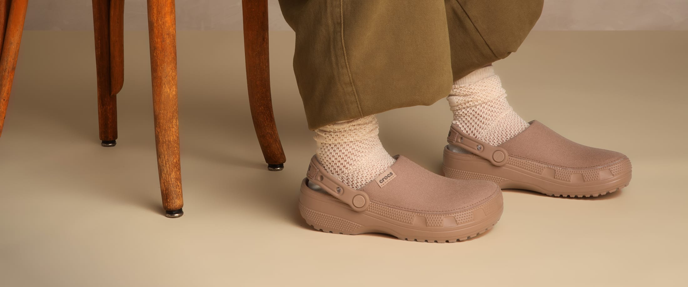 Crafted Crocs clogs